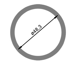 Verbinder f&uuml;r 48,3 mm Rohr
